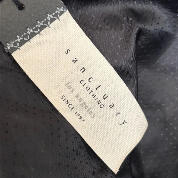 Anthropologie Sanctuary Tweed Cropped Jacket Blazer Zip Pockets Size Small - Picture 10 of 16